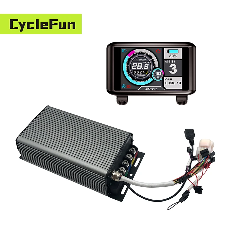 Sabvoton APT Version 36V-72V SVMC7260 1KW-2KW 60A BLDC Controller With UKC1 TFT Display For Electric Scooter E-bike Accessories