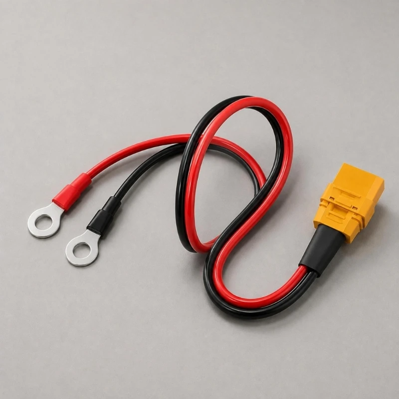 Solar Battery Wiring Cable with XT90 Female Socket and Eyelet Ends for FPV Packs, Color Coded Battery Paths, and Power Use D2RC