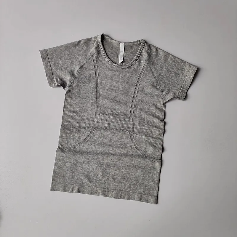 Sommerliches Damen-T-Shirt mit kurzen Ärmeln, Yoga-Shirt, Sportshirt, Fitness-Oberteil, Laufshirt, lässiges Yoga-Outfit, Oberteil. – Detail 3