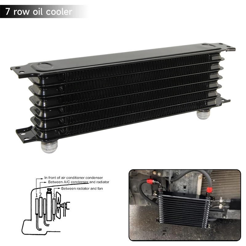 AN10 Oil Cooler Universal 7 Row Racing 262MM 7/8