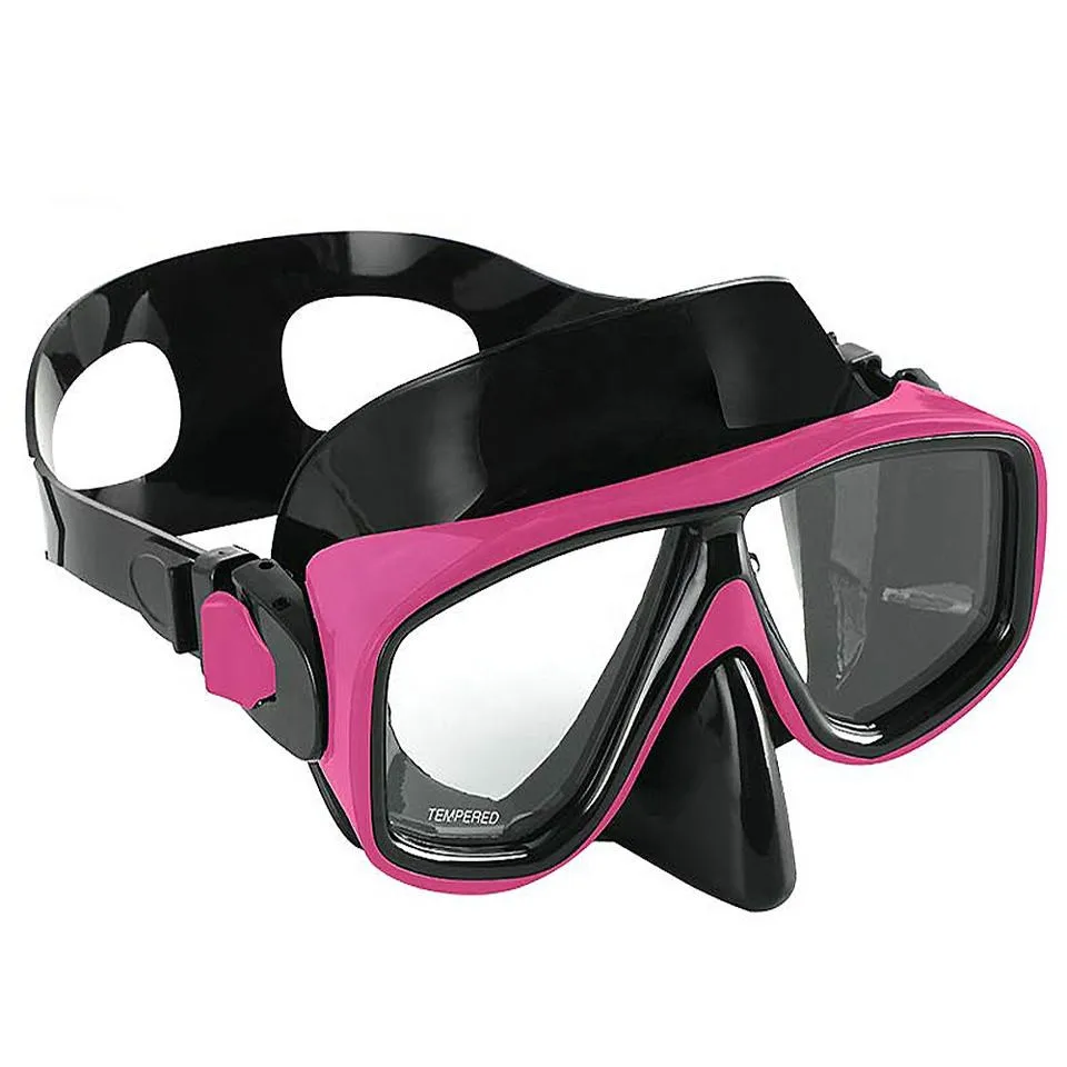 

New Model Wide View Scuba Diving Mask Tempered Glass Silicone Glasses Frame Diving Mask Manufacturers