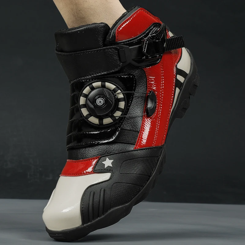 أحذية ركوب الدراجات النارية الواقية للجنسين، أزياء عالية الجودة للفصول الأربعة، قابلة للتنفس ومضادة للانزلاق لركوب الدراجات على الطرق الوعرة