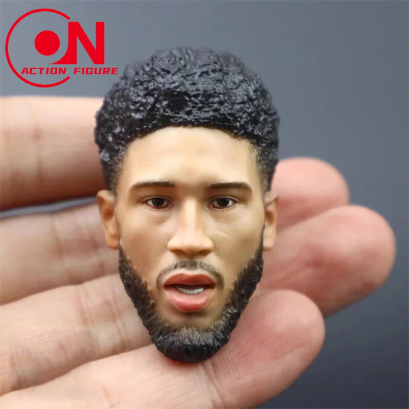 Tête de joueur de basket-ball masculin, sculpture de tête à bouche ouverte, modèle adapté au corps de figurine d'action solide de soldat de 12 pouces, en Stock, 1/6