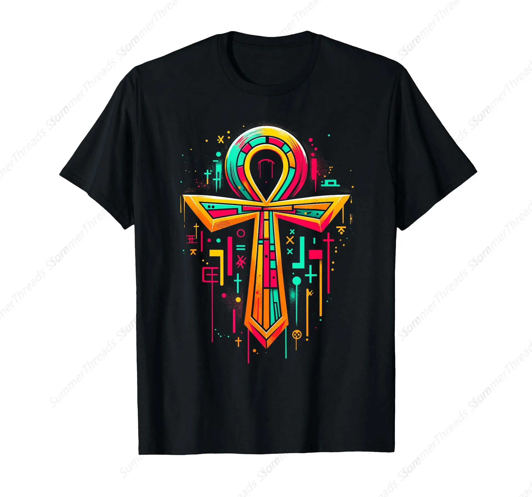 

Cool Egypt Ankh Key of Life Symbol In Graffiti Art Style T-Shirt