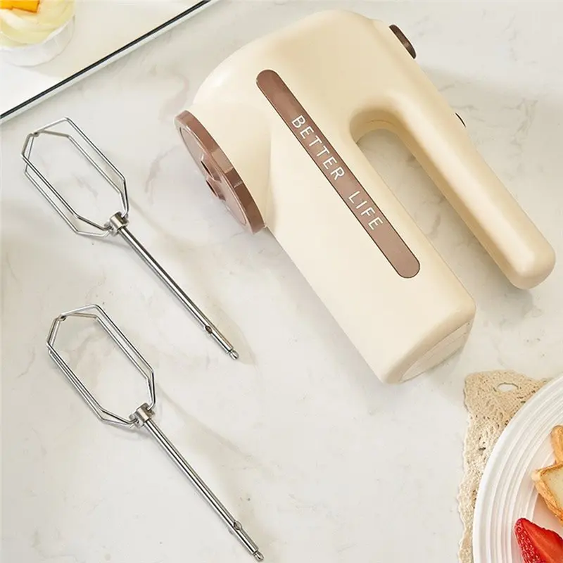 【618 SUMMER SALE】For Kitchen Baking Kit Cordless Electric Handheld Mixer 5 Speed Featuring Two Detachable Whisks Gift Idea