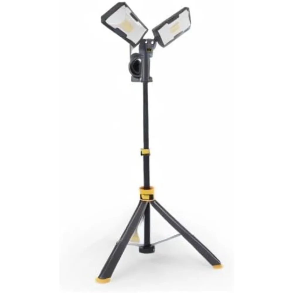 6290Max 15000 Lumen 138W Dimmable LED Work Light with Telescoping Tripod, Adjustable Color Temperature Dual-Head Work Light