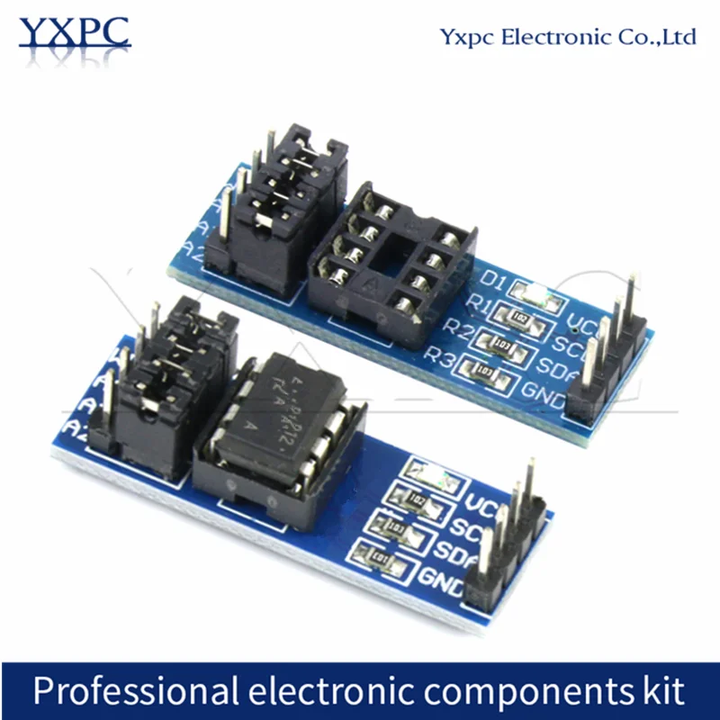 Technologie de mémoire EEPROM pour Ardu37, interface I2C, AT24CMatte 24C02, 24C04, 24C16, 24C32, 24C64, 24C128, 24CMatte, 1PC