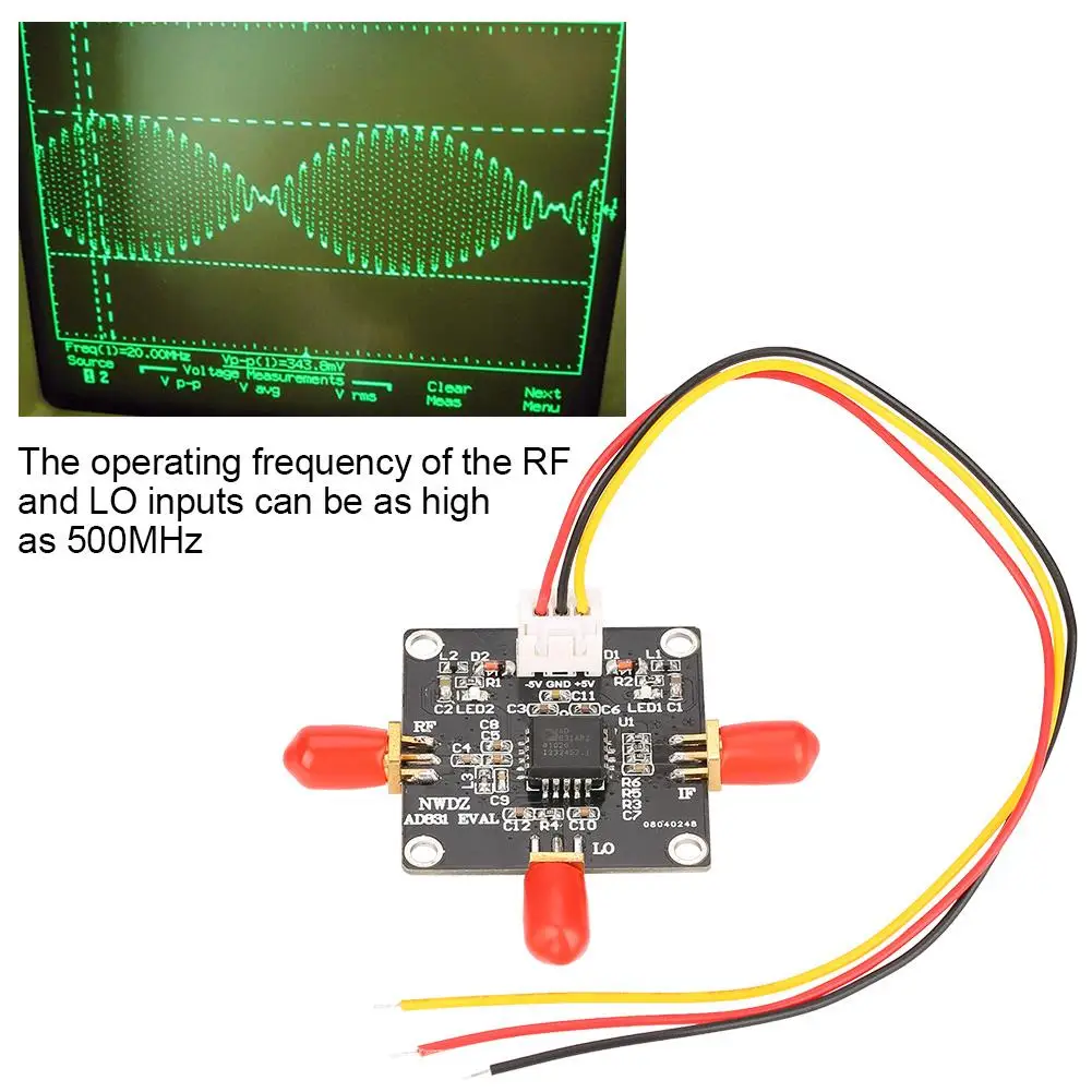 AD831 500MHz Bandwidth High Linearity Active RF Mixer Module - Low Distortion, Radio Frequency Mixer Boost Converter