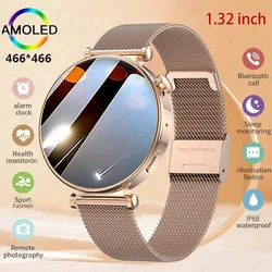 Dla Huawei GT4Mini NFC Smart Watch Women 1.32 cala AMOLED Screen Heart Rate Bluetooth Call Lady Waterproof Smartwatch 2024 Nowość