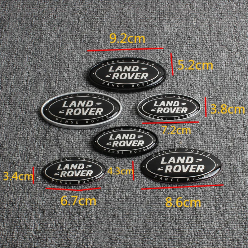 3D Car Front and rear Emblem Badge Sticker For Land rover  Anniversary Logo SVR Discovery Velar Evoque Freelander Range Rover