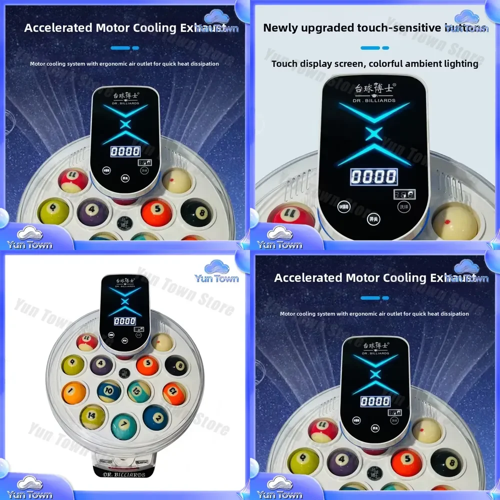 for Chinese Style Snooker Pool Billiard Table Automatic Ball Washer High End Professional Customizable Logo Plastic Metal