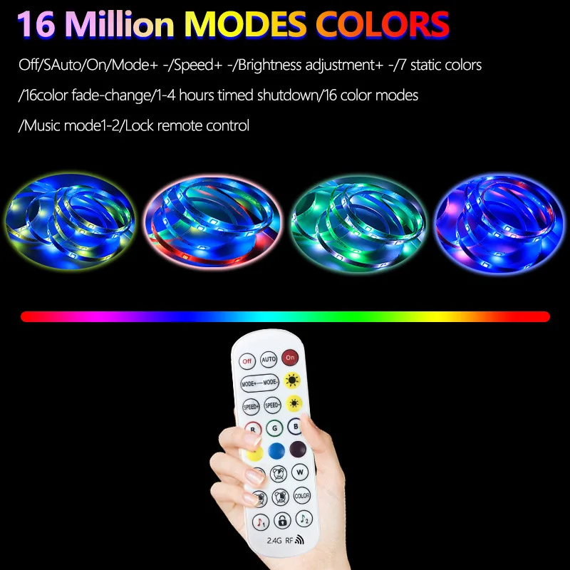 WS2812B 5050 RGB Bluetooth Led Strip Lights 1M-30M RGBIC led strip TV BackLight Room Decoration Led Tape Diode Flexible Ribbon