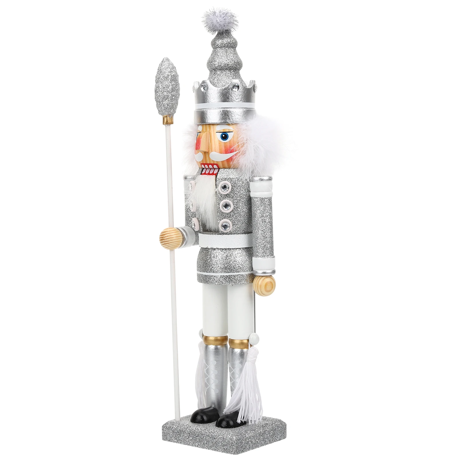 

Wooden Christmas Nutcracker Figure Traditional Xmas Soldier Decor Desktop Table Ornament Holiday Home Decoration