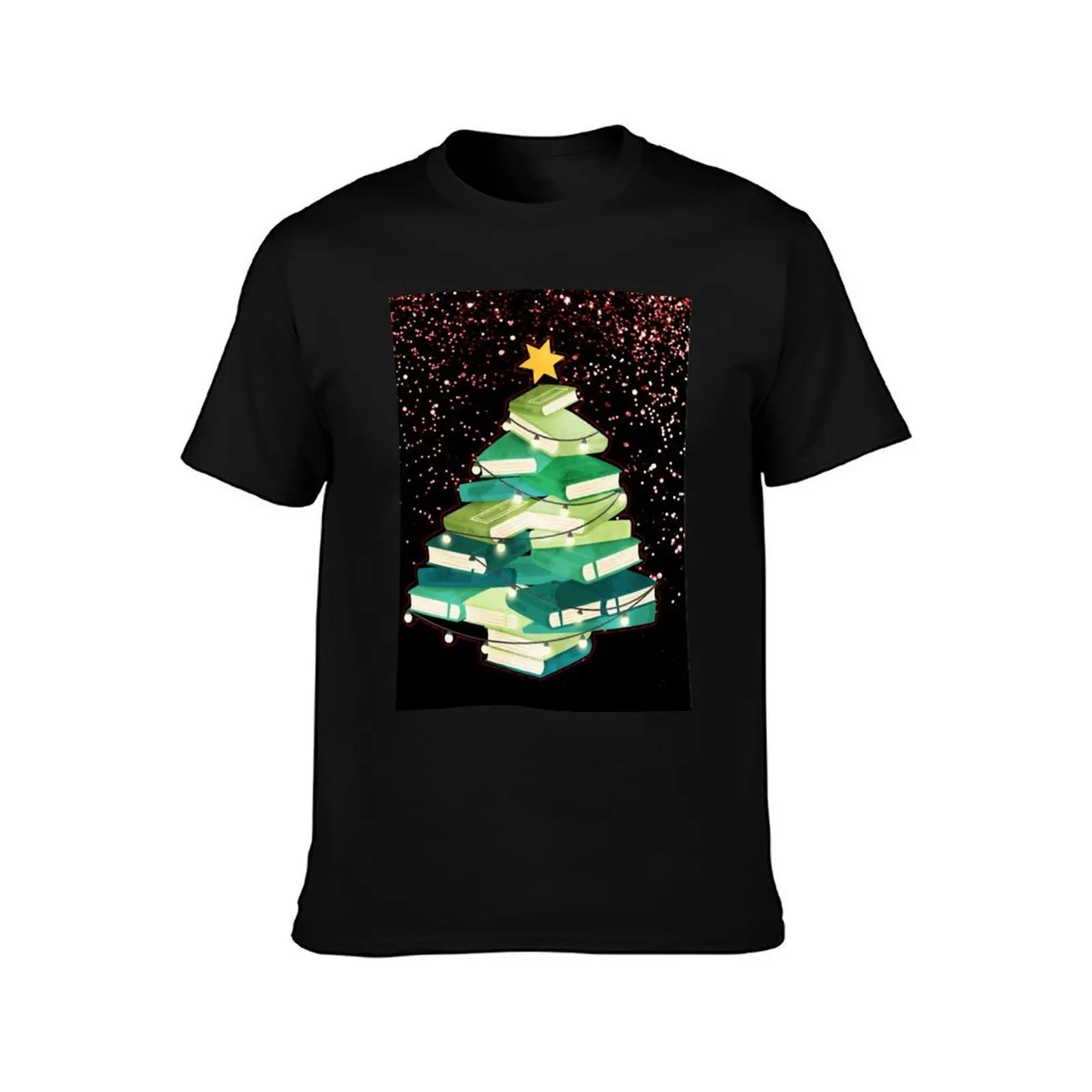 book Christmas tree ugly jumper T-Shirt Daily Work Short Sleeve Top T-Shirt
