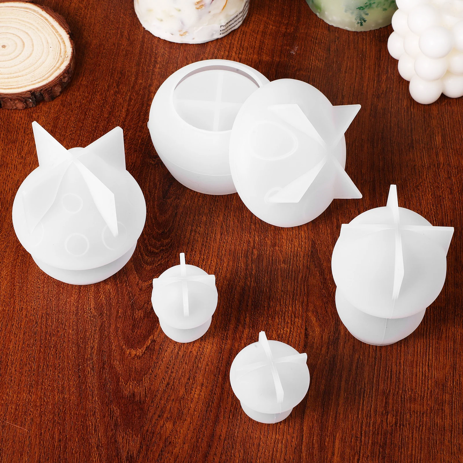 

5 Pcs Mushroom Mold Jar Resin Small Crafting Silicone Molds Ornament for Men's Jars