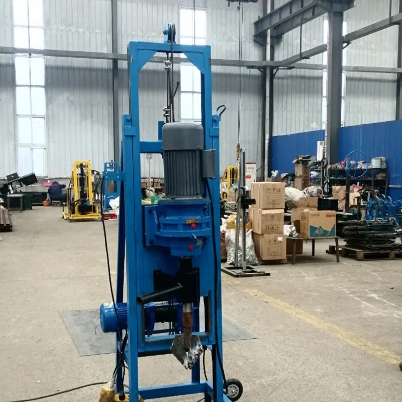 Drilling machine Electric telescopic well, machine automatically lifts and lowers civilian 100 meters