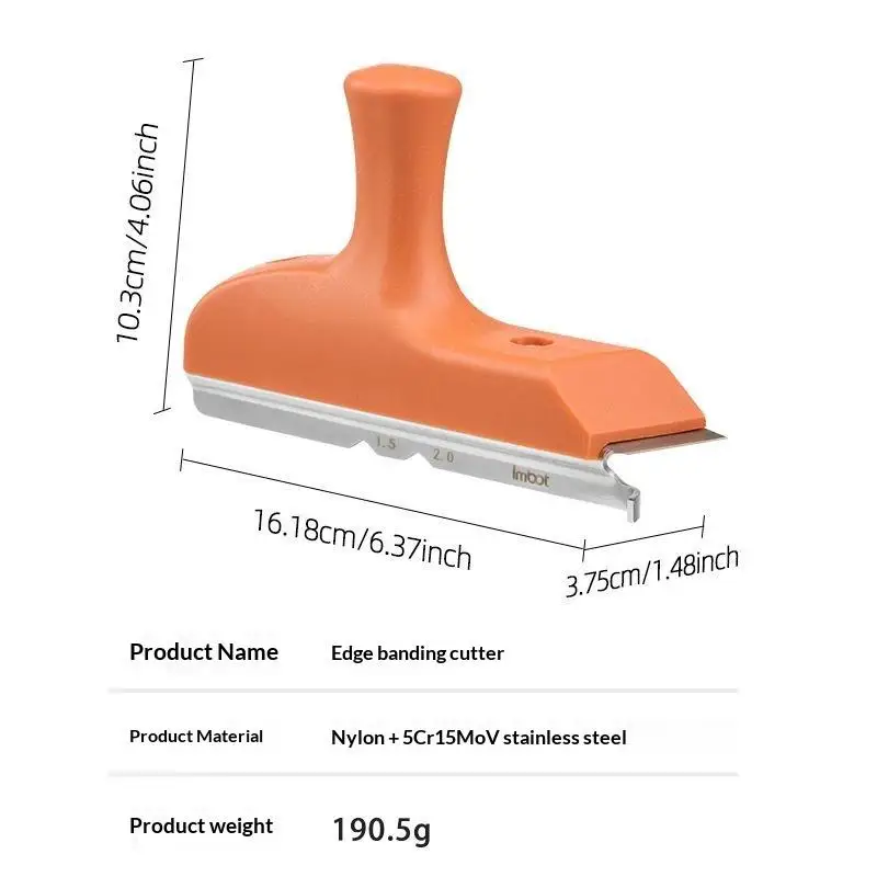 3 In 1 Woodworking Edge Trimmer Right Angle Arc Chamfer Scraper Deburring Manual Planer Tool For Wood Board PVC Edge Banding