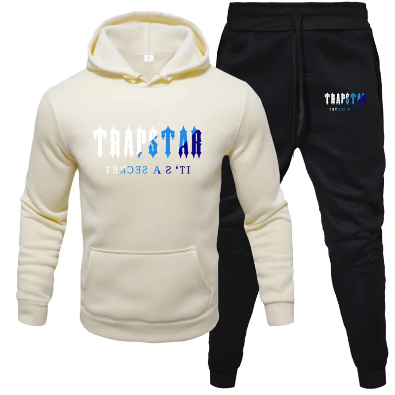 2024 Set pria topi berlari Hoodie Sweatpants Set pria 2PK pakaian musim gugur setelan Hoodie olahraga pria Set