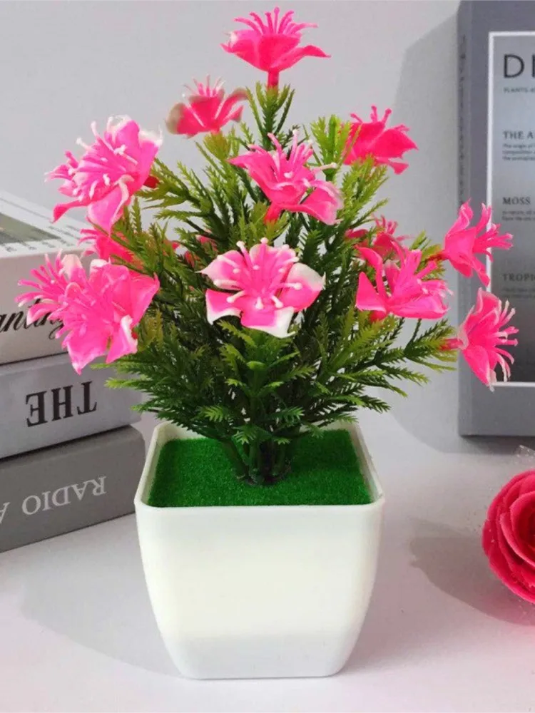 Uflower plantes artificielles bonsaï petites fleurs Pot fausse plante ornements en Pot pour la maison chambre Table décoration hôtel jardin décor