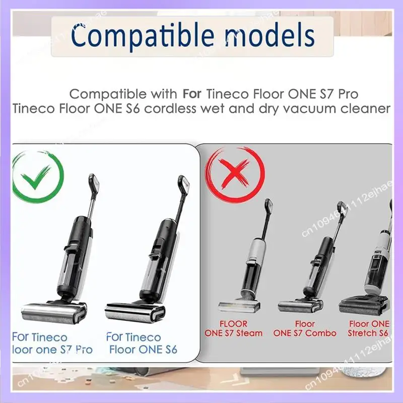 N83R 습식/건식 올인원 진공 청소기 교체 부품-Tineco Floor One S7 Pro/S6용 브러시 롤러 필터