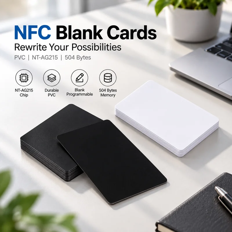 5/10Pcs NTAG215 NFC Cards Black White PVC Blank Rewritable Programmable 215 Cards for Business Card DIY Smart Phone Automation