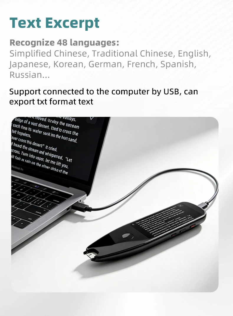 VORMOR X5 Pro Portable Voice Translation Pen E-Dictionary Pen Generation Scanning Pen 112 Language Simultaneous Translation
