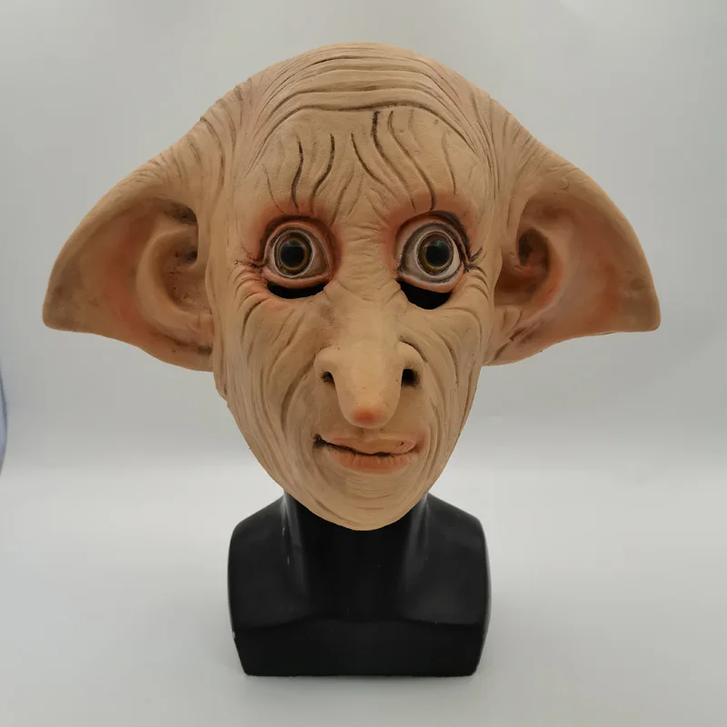 

Cosplay Dobby Elfin Latex Mask Animal Style Halloween Horror Mask Carnival Costume Full Face Props