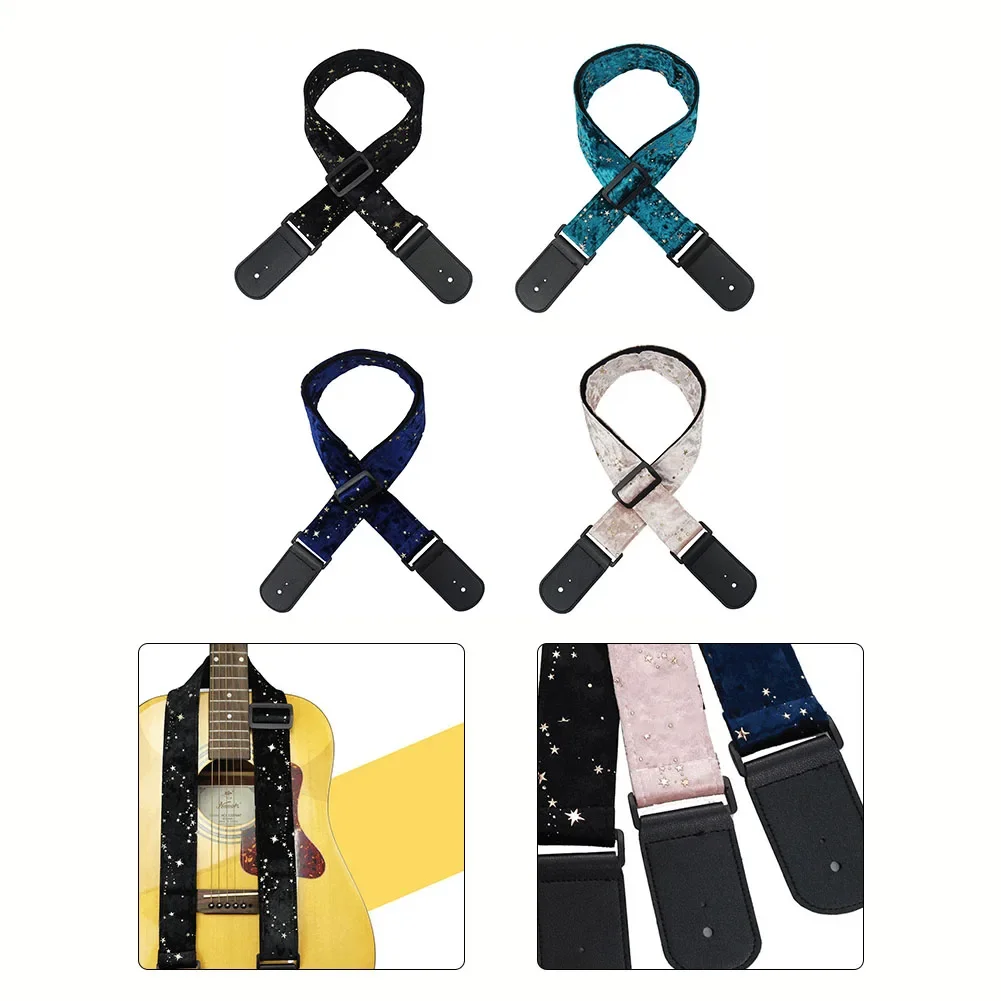 Star Series Guitar Strap Guitarra Belt For Acoustic Classic Guitars Bass Stars Pattern Soft Musical Instruments Equipment