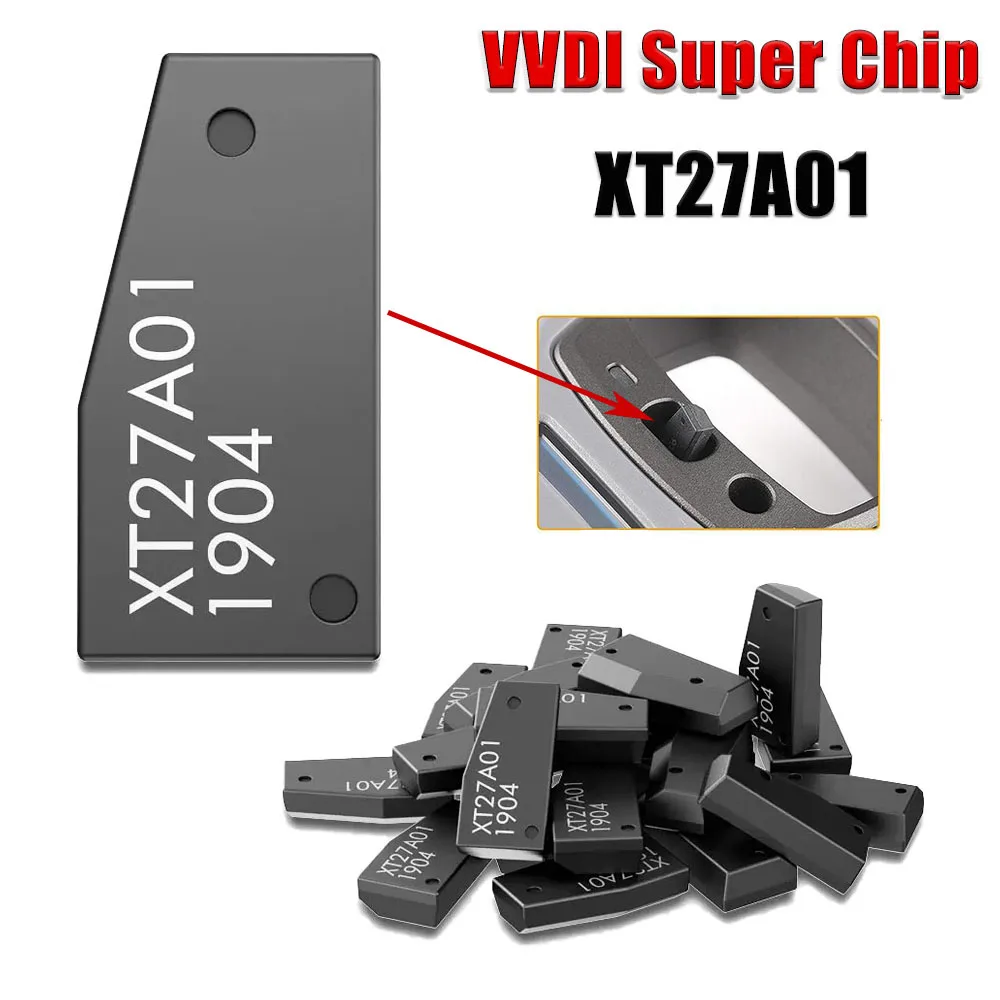 

VVDI Super Chip XT27A01 Compatible with Xhorse Immo Tools XT27A01 Transponder Chip for ID46/40/43/4D/8C/8A/T3 for VVDI Key Tool