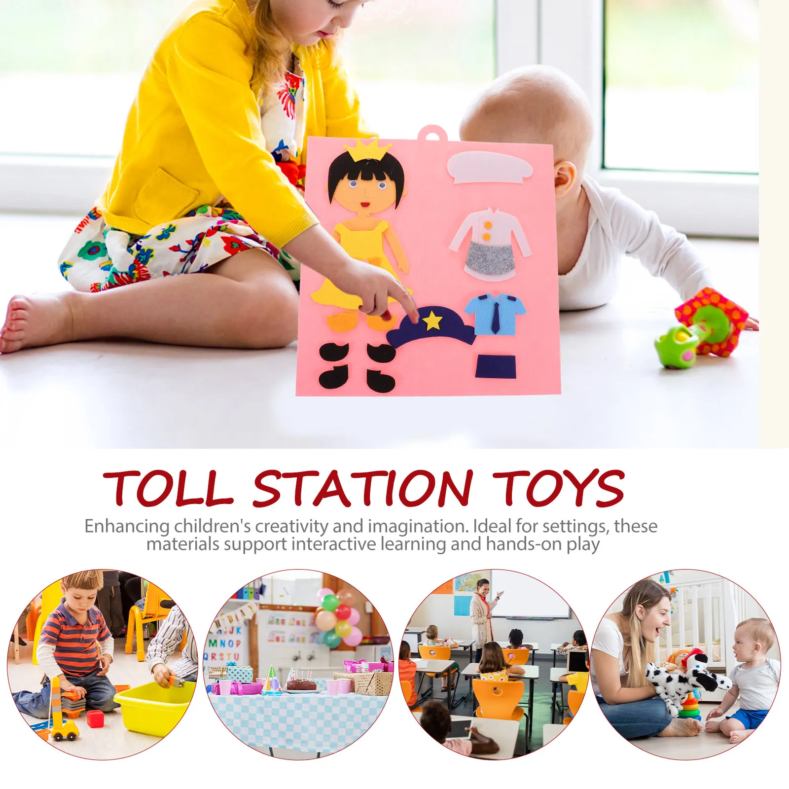 

2Pcs Preschool Educational Puzzle DIY Dress-Up Game Early Learning Fine Motor Skills Creative Thinking Imagination Activities