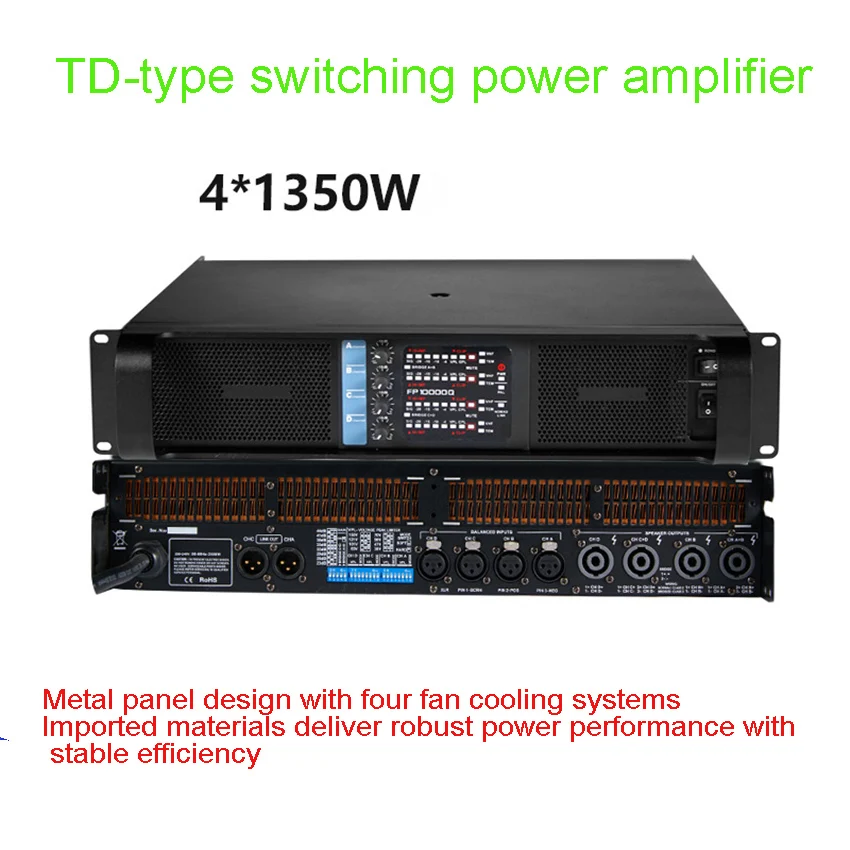 FP10000Q/FP14000 Post Amplifier 4 * 1350W/2* 2350W Linear Array Professional Digital Amplifier 110V 220V