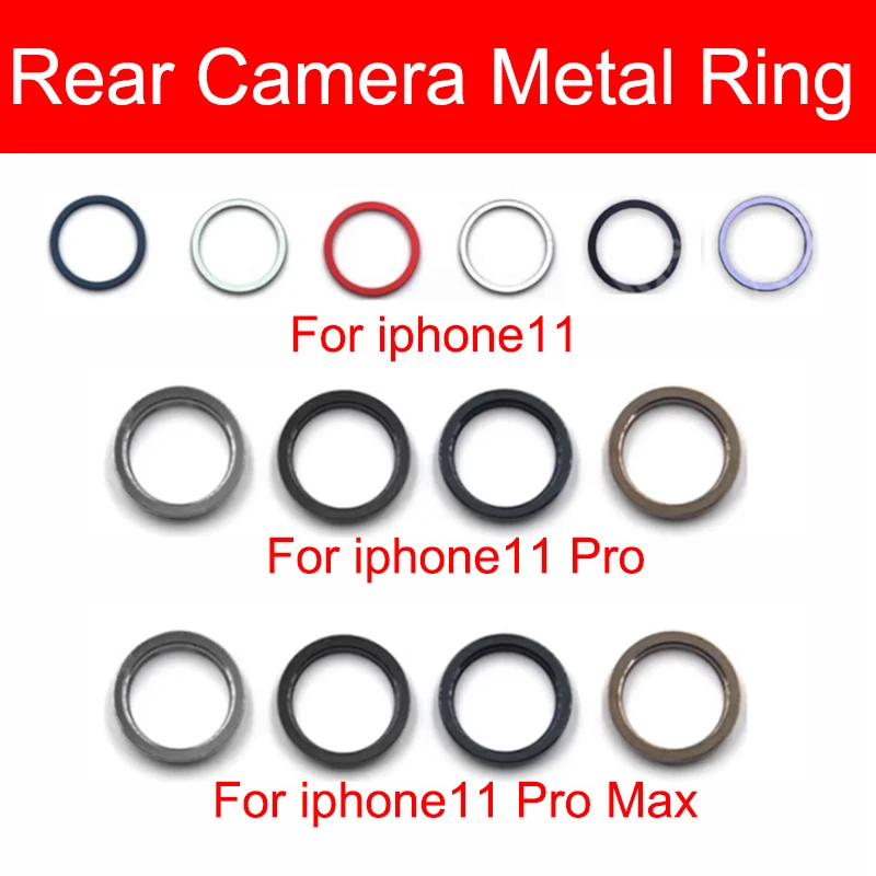 Rear Camera Outside Metal Ring Frame Cover For iphone 11 11 Pro 11Pro MAX Back Main Camera Ring Bezel Bumper Replacement Parts