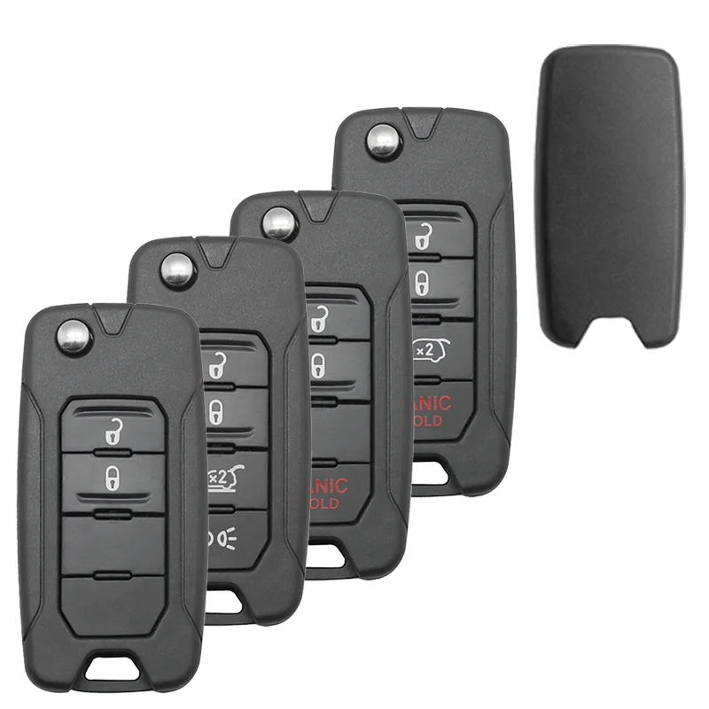 2/3/4 Buttons Remote Flip Key Shell Remote Car Key Shell SIP22 Blade AKJPF180 Fo Jeep Renegade Compass Patriot Liberty 2015-2017