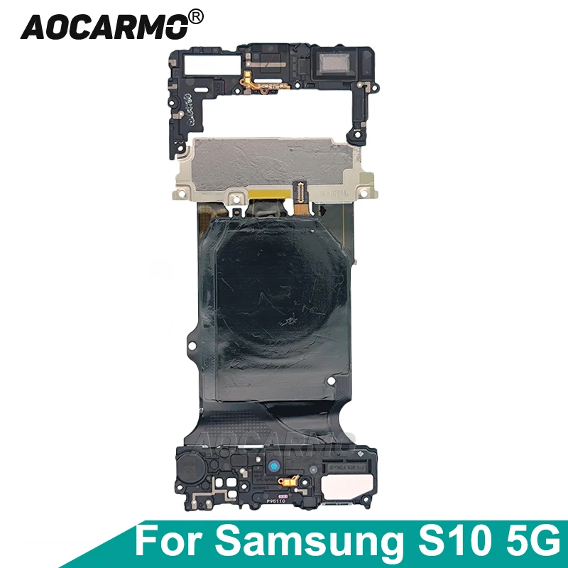 Aocarmo For Samsung Galaxy S10 5G Wireless Charging NFC Module + WIFI Signal Antenna Motherboard Cover + Loudspeaker 3in1