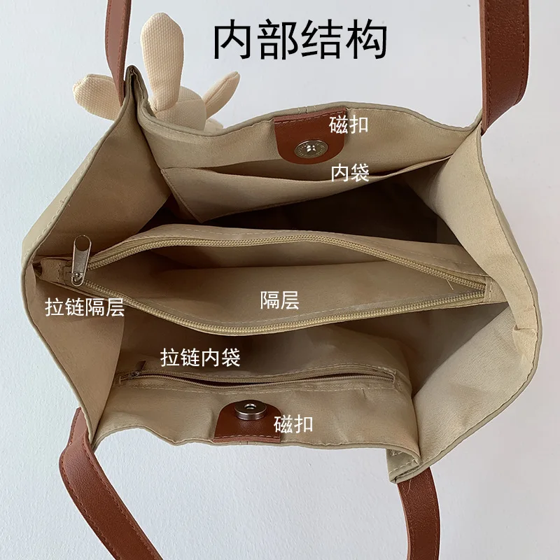 Youda New Nylon Fabric Shoulder Bag For Women Simple Proof Water Handbag Large Casual Capacity Shopper Tote Bags