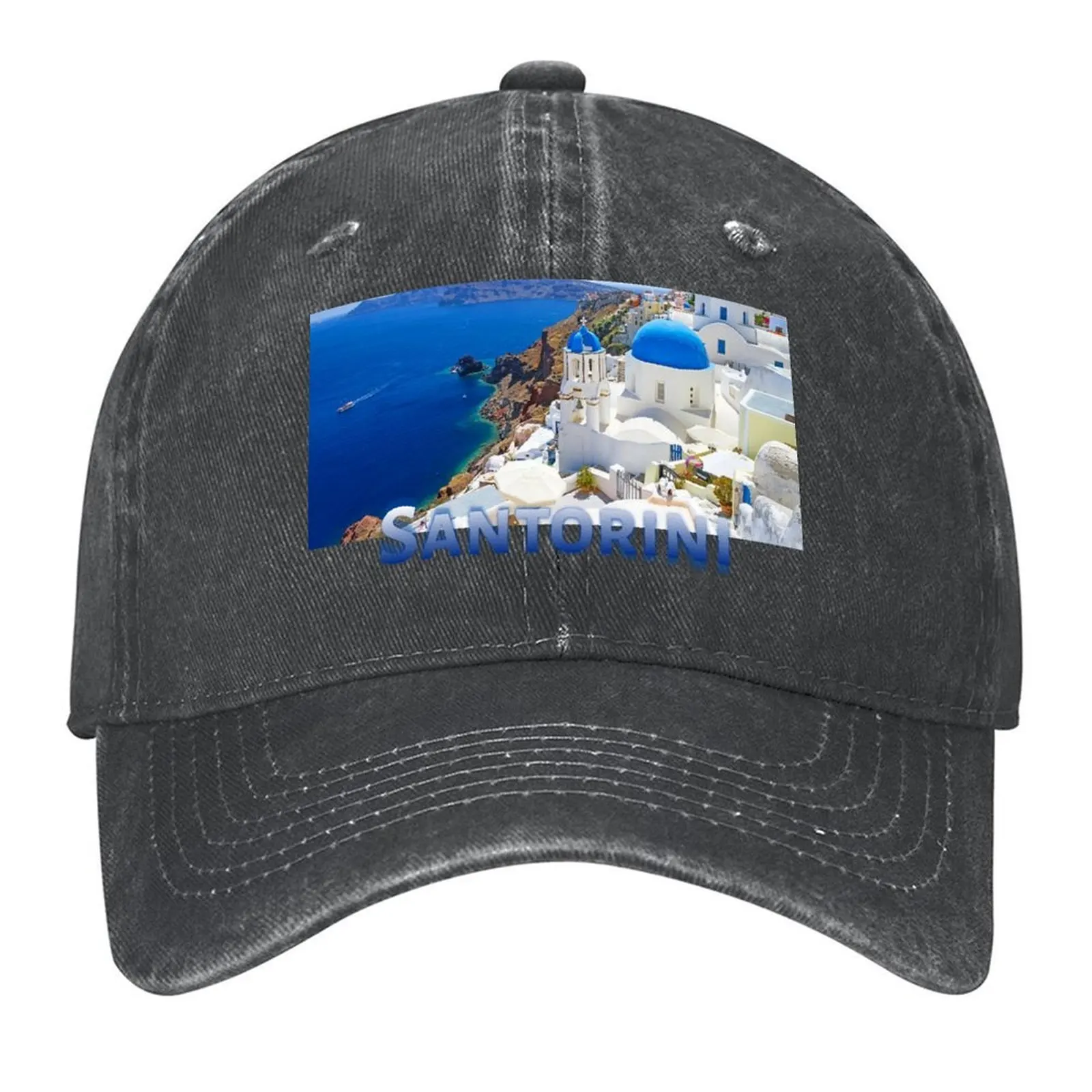 

Santorini Greek islands BY CALLISC Baseball Cap Streetwear Fishing cap Designer Hat tactical cap Man Women's