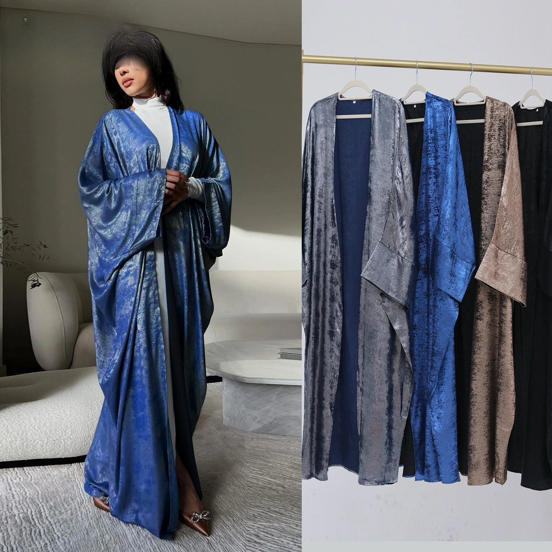 

Muslim Fashion Islamic Clothing New Abaya Designs Modest Open Abayas Kimono Coat Dubai Robe Abaya Women Muslim Dress