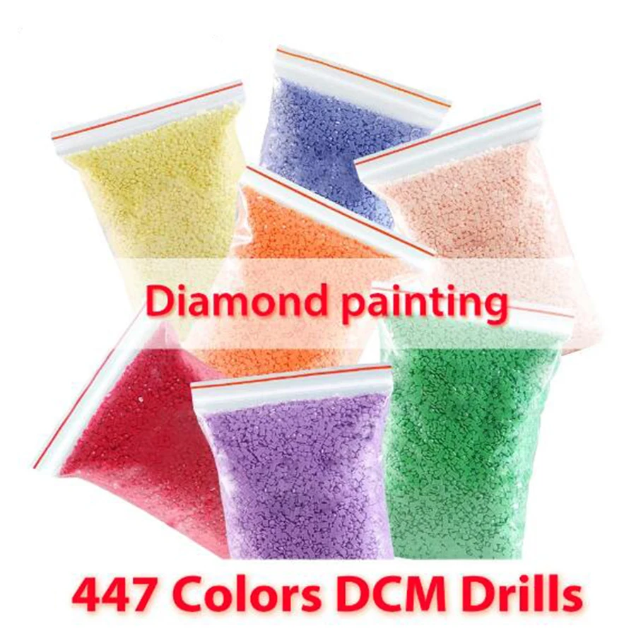 5D Diamond Painting Drills Wholesale DMC 447 Colors Full Square/Round Crystal Beads Diamond Embroidery Accessory Factory Direct