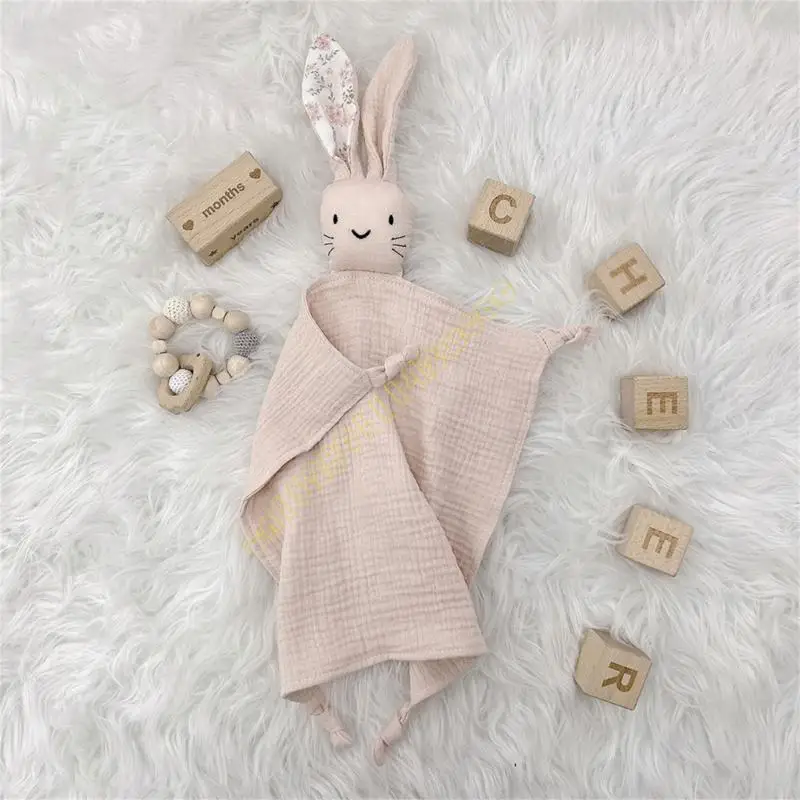 

Cartoon Rabbit Sleep Toy Baby Teething Bib Appease Towel Security Blanket DXAD