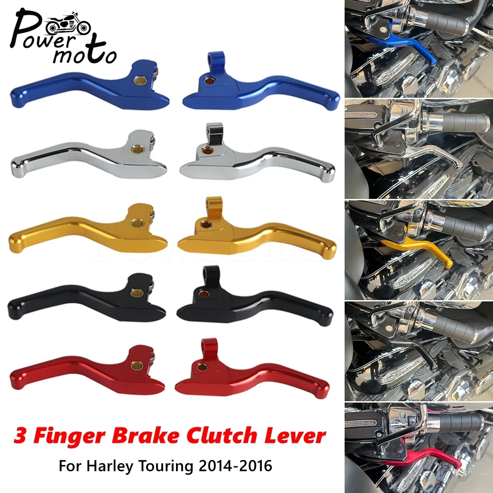 Motorcycle Brake Handle 3 Finger Clutch Levers For Harley Touring Road King CVO SE Street Glide Electra Glide Road Glide 2018-16