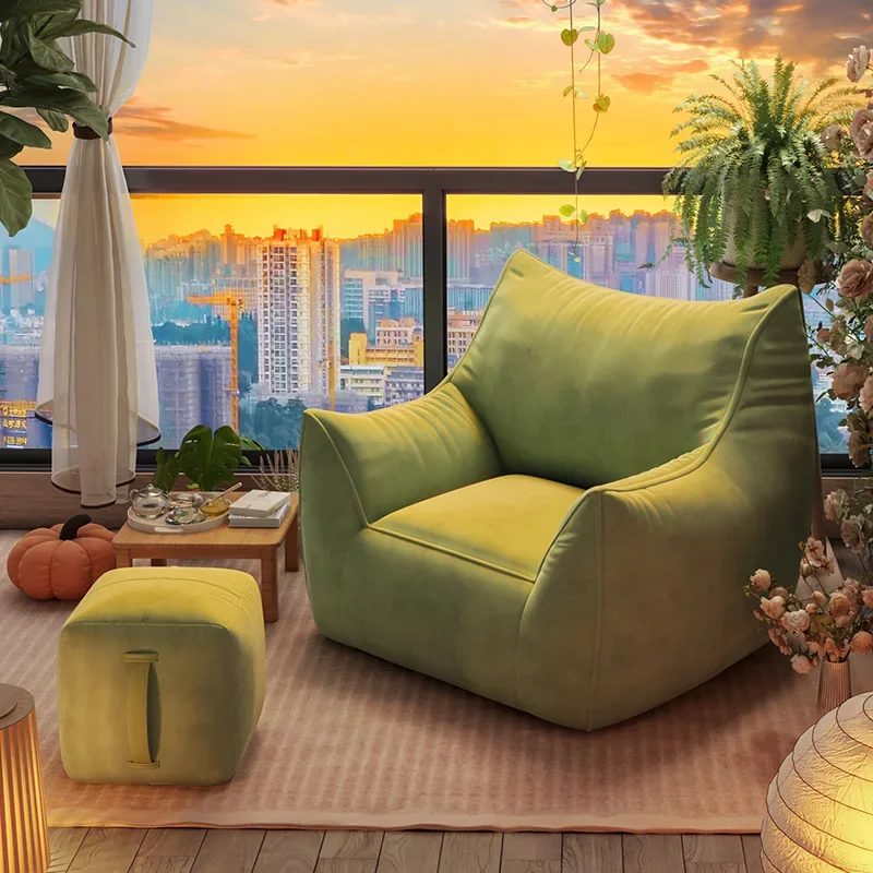 Lazy Sofa Little Devil Bean Bag Can Lie Down and Sleep Tatami Bedroom Balcony Bay Window Chair Retro Single Small Sofa