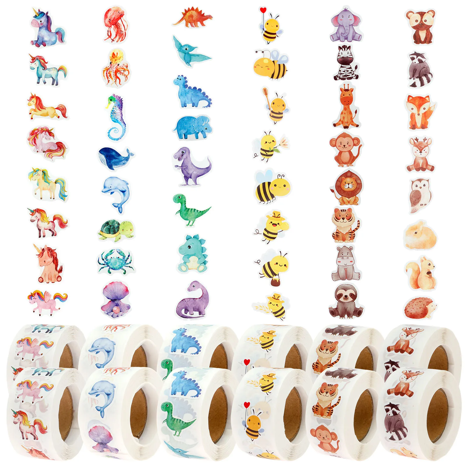 

Animal Sticker Children's Encouragement Sticker Different Pattern Decal for Kid Classroom Reward Motivational Sticker