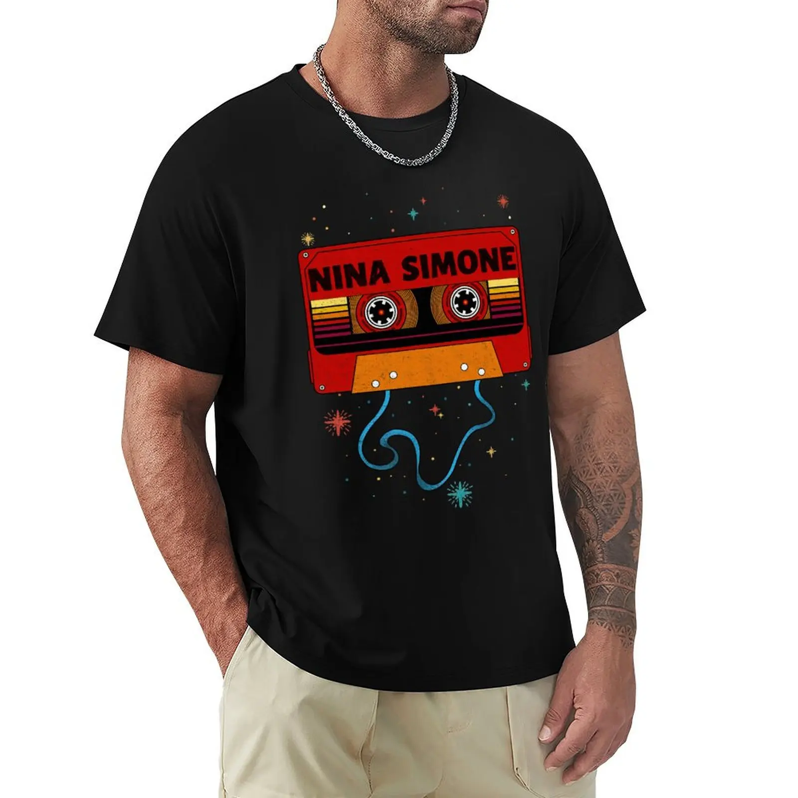 

Nina Simone _ Retro Vintage Cassette Tape _ Music Fanart T-Shirt Functional Casual Short Sleeve Tee