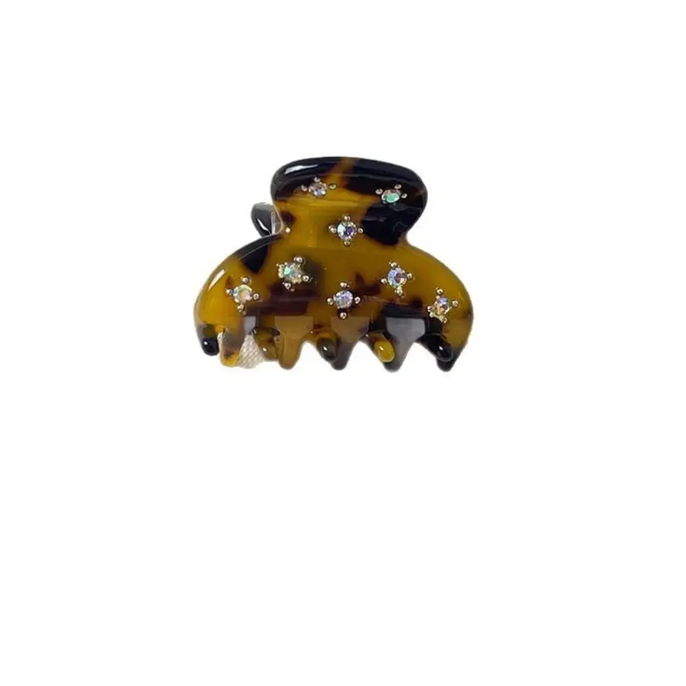 

Cute Acetic Acid Rhinestone Hair Clip Babysbreath Crystal Acetate Hairpin Headwear Geometry Mini Hair Claw Travel