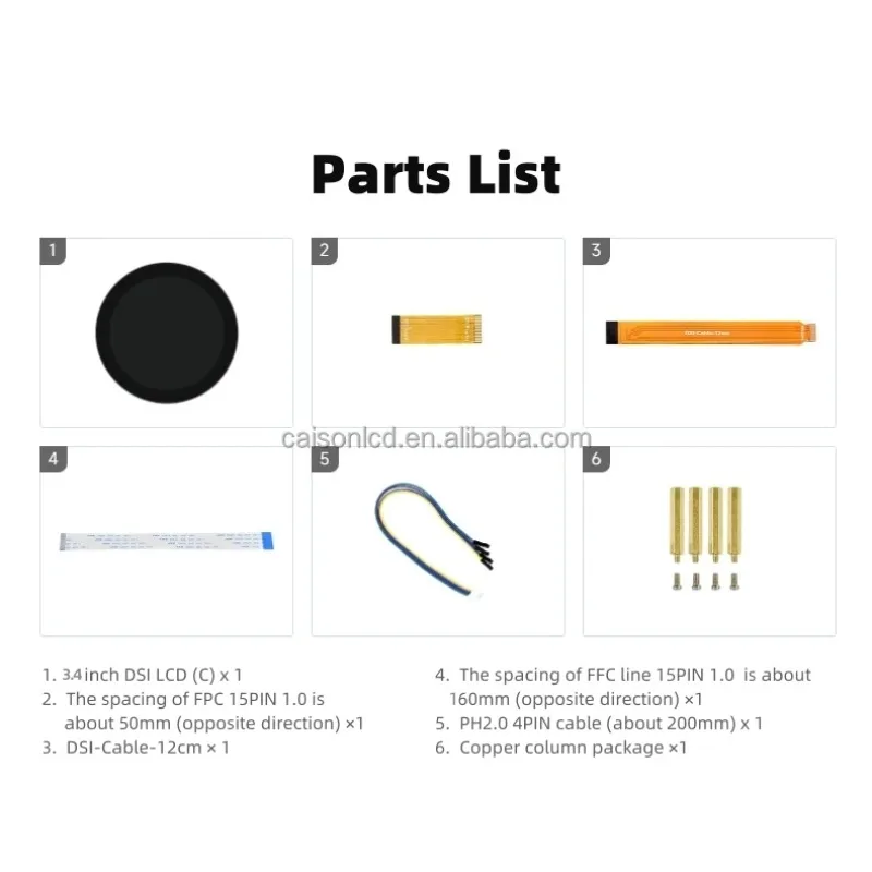 Tela de toque capacitiva com tela circular de 3.4 polegadas, com resolução 800x800, painel de exibição lcd redondo de dez pontos, raspberry pi