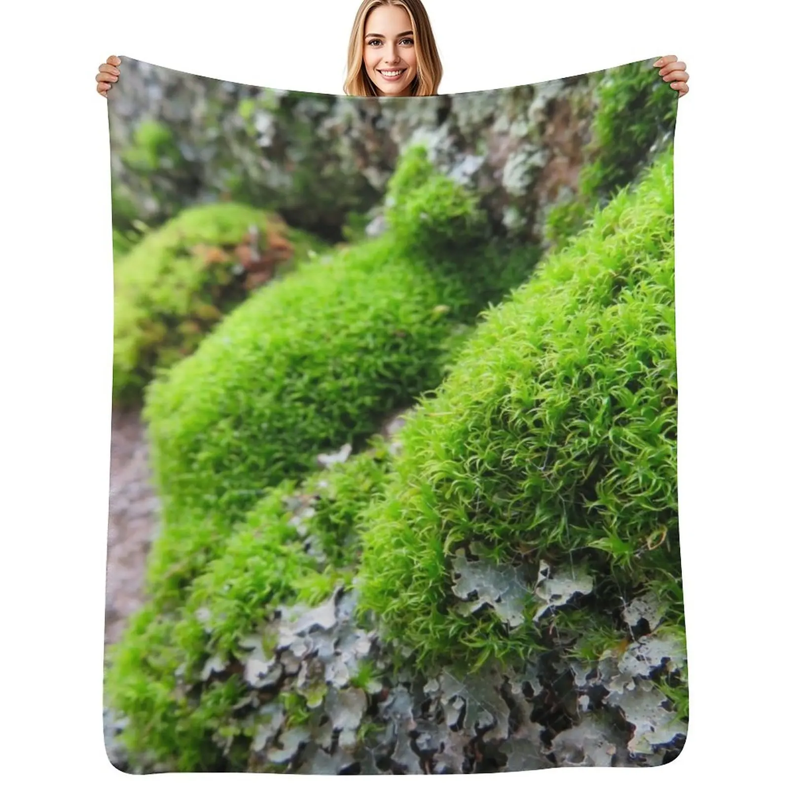 

moss Throw Blanket Thermals For Travel Flannel Soft Plaid Luxury Brand Blankets