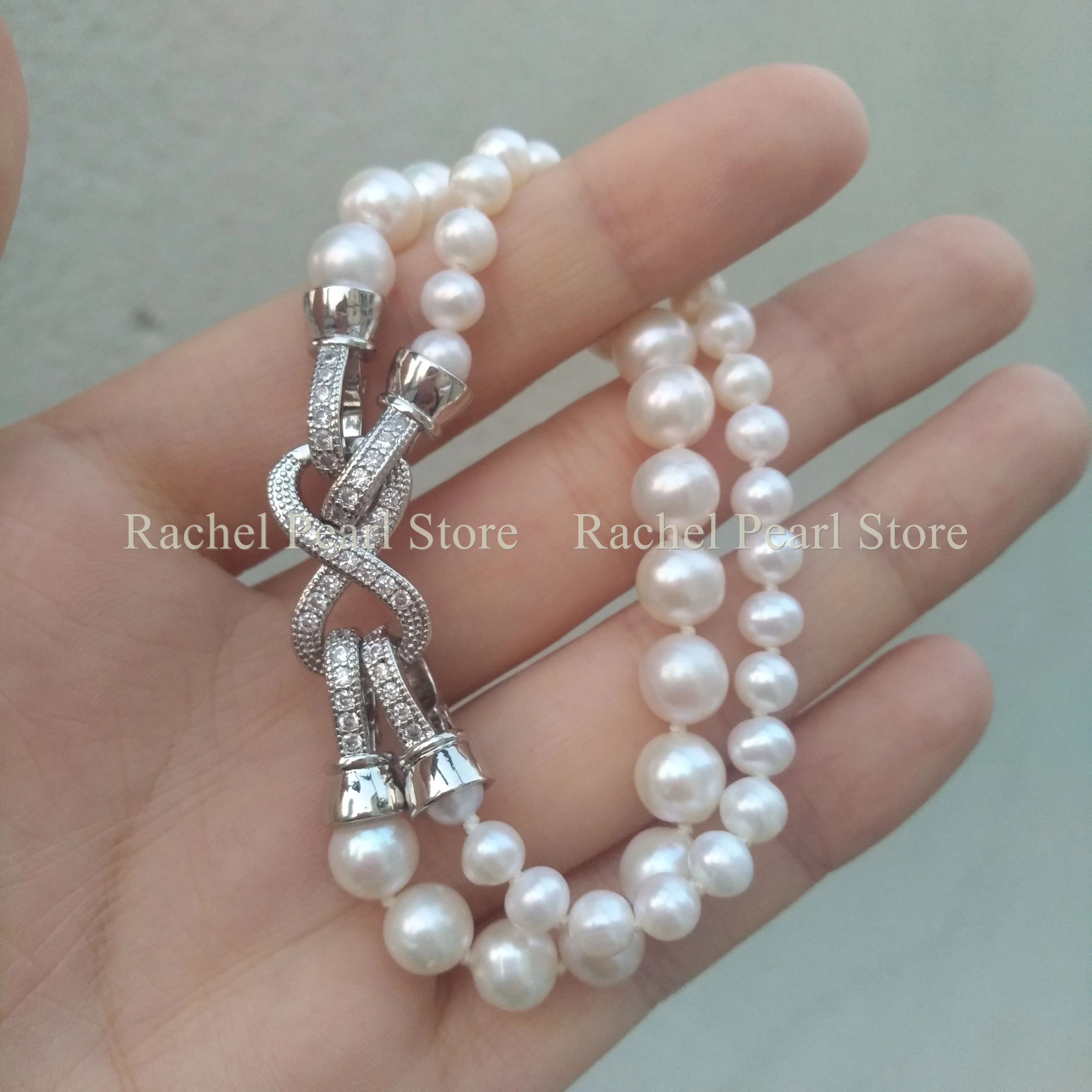 5-6mm 7-8mm Round White Akoya Real Natural Variable Pearl Necklace 16cm 17cm 18cm Exceptional Popular Nice Look