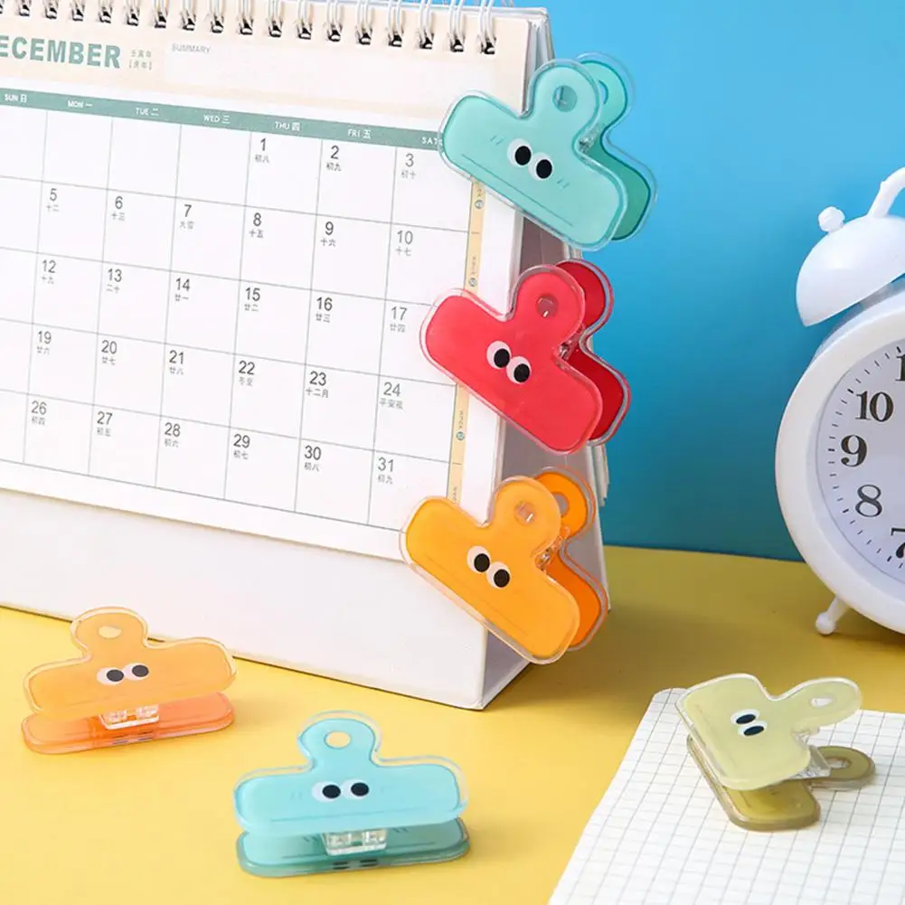 滑り止め漫画アイドキュメントクランプ、ファイルクリップの強制、良いシーリング、プレス開口部、事務用品、2個