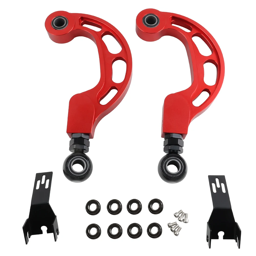 Rear Camber Arm Kit Adjustable Red For Volkswagen GTI MK5/MK6/MK7 Jetta (A5/A6/A7) Passat (B6/B7/B8) AUDI A3 / A3 QUATTRO (8P)