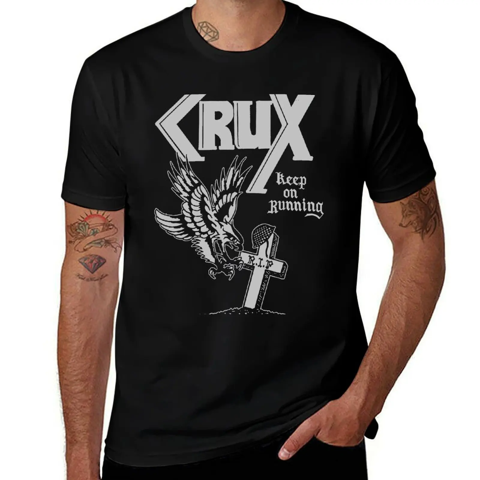 

Crux - Keep On Running - Oi! - Skinhead Punk T-Shirt t shirt man cotton mens graphic t shirts T-Shirt
